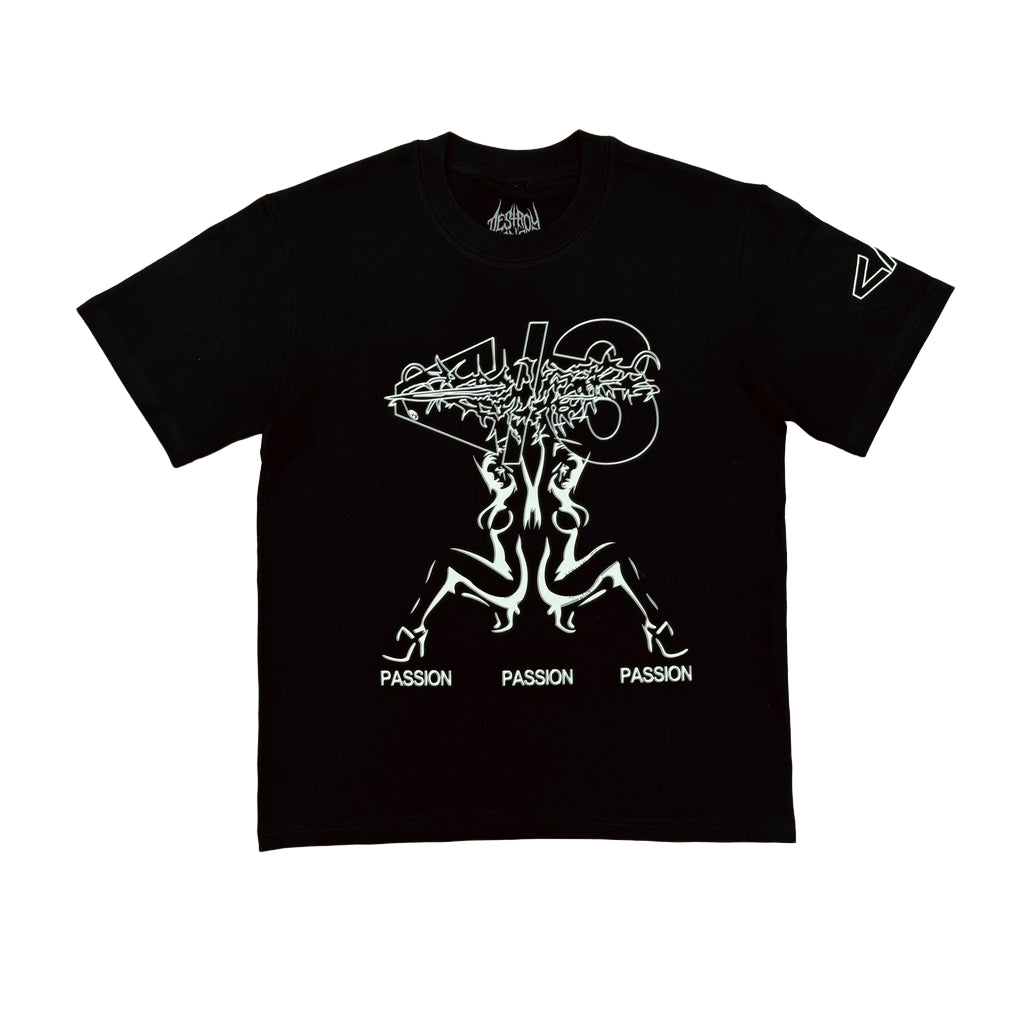 Black Lonely Passion Graphic Tee