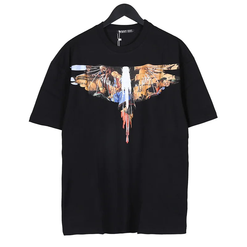 Black Wings Virgin Mary Graphic Tee