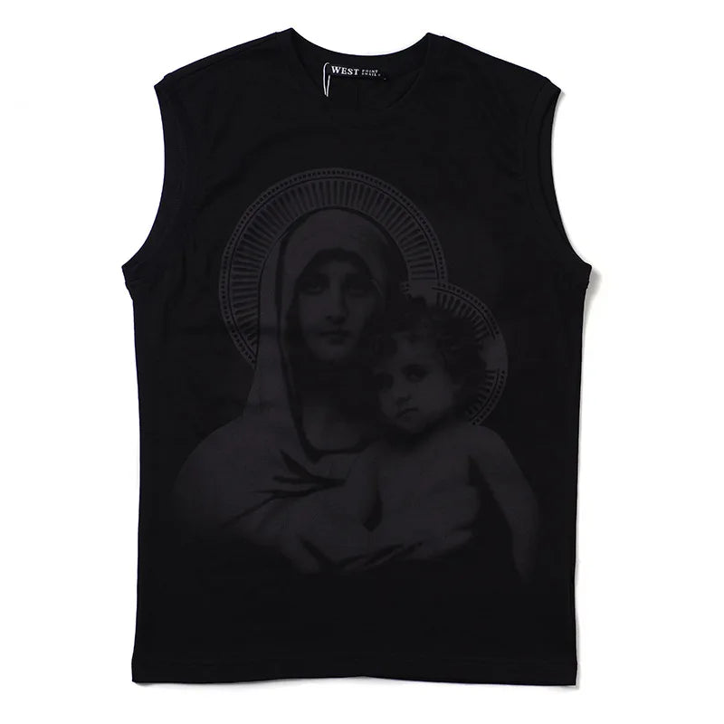 Black Virgin Mary Child Graphic Tank