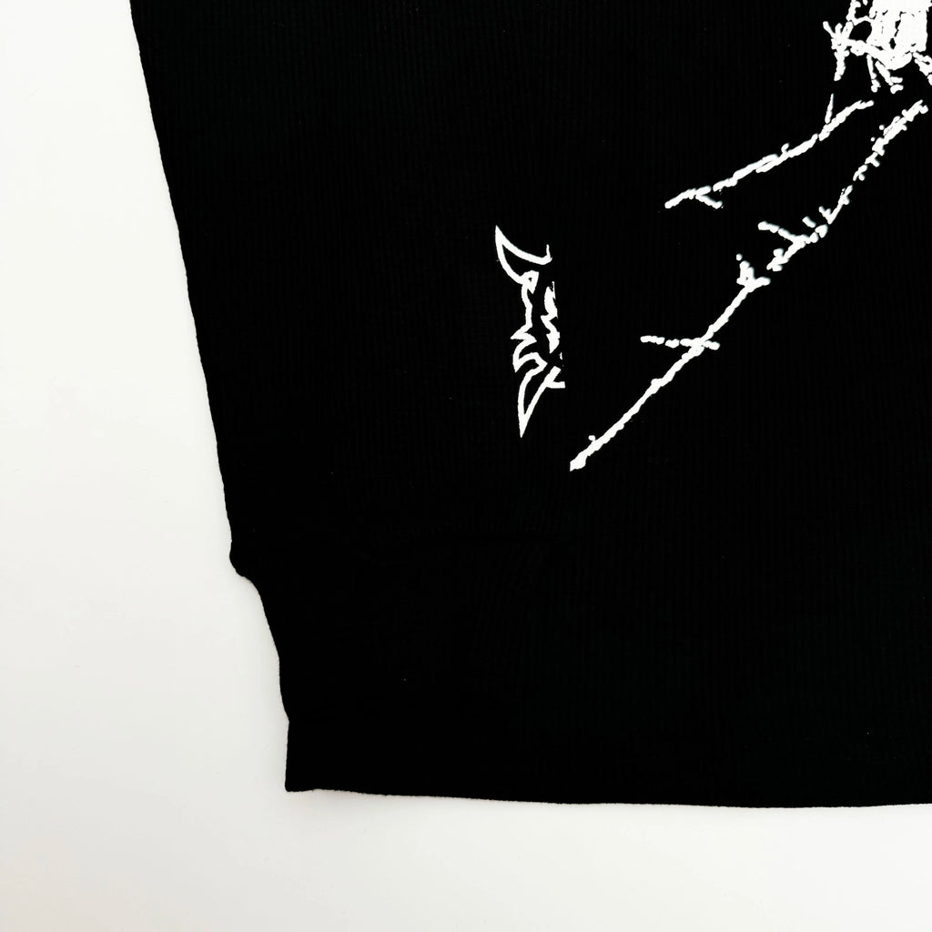 Black Statement Retro Lettering Graphic Tee