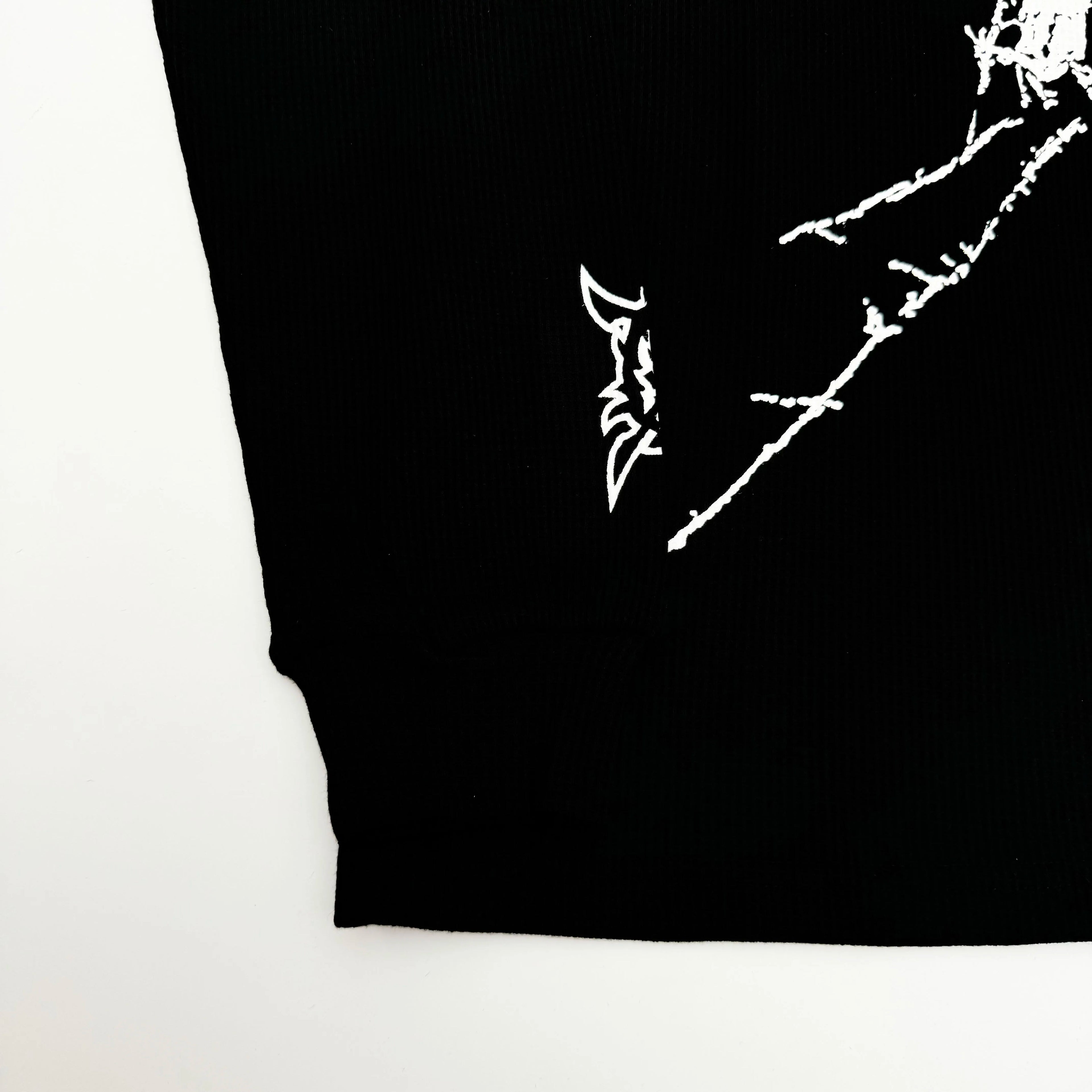 Black Statement Retro Lettering Graphic Tee