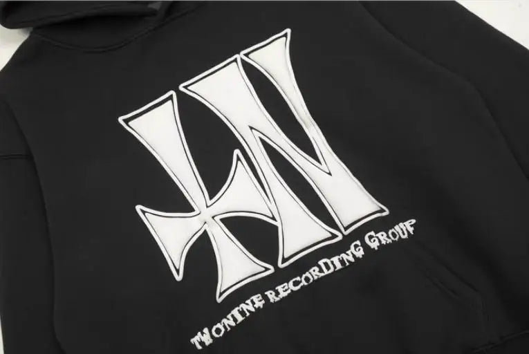 Black Twonine Recording Graphic Hoodie