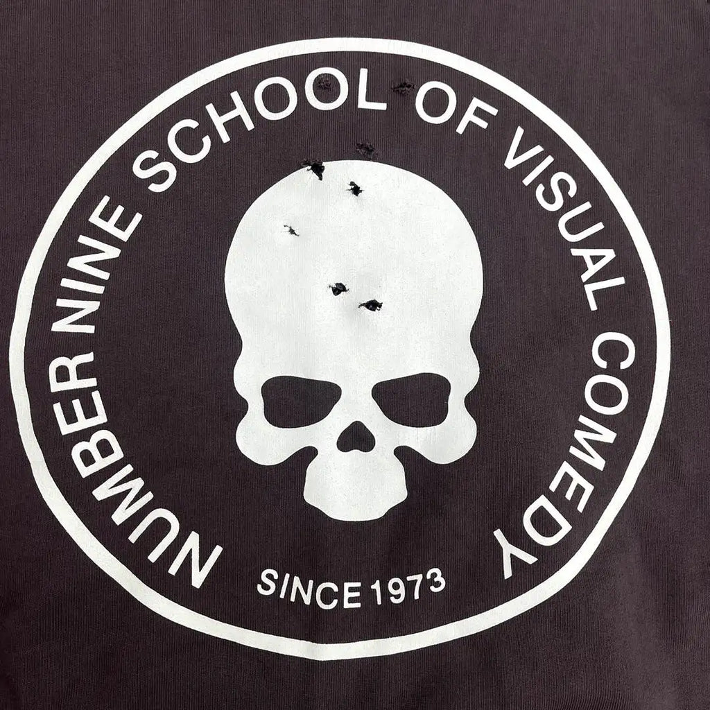 Black Skull Bold Print Graphic Hoodie