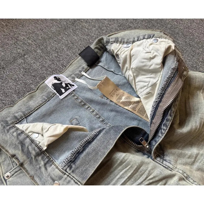 Blue Straight-Leg Jeans