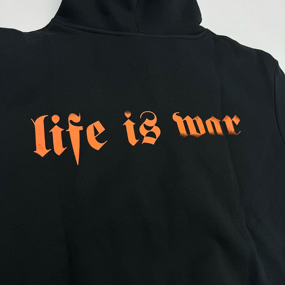 Black Life Bold Print Graphic Hoodie