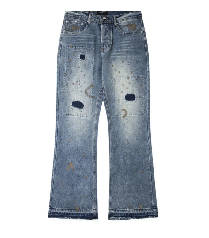 Gray Eyes Ink Straight-Leg Jeans