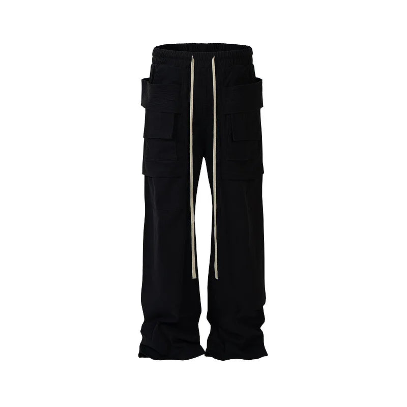 Black Tactical Bold Artwork Cargo Pants