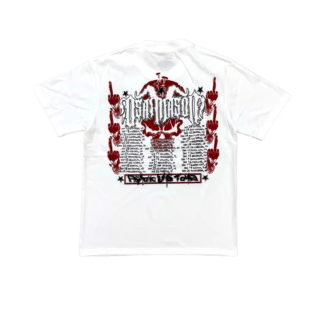 Black Psykotic Skull Longsleeves Graphic Tee