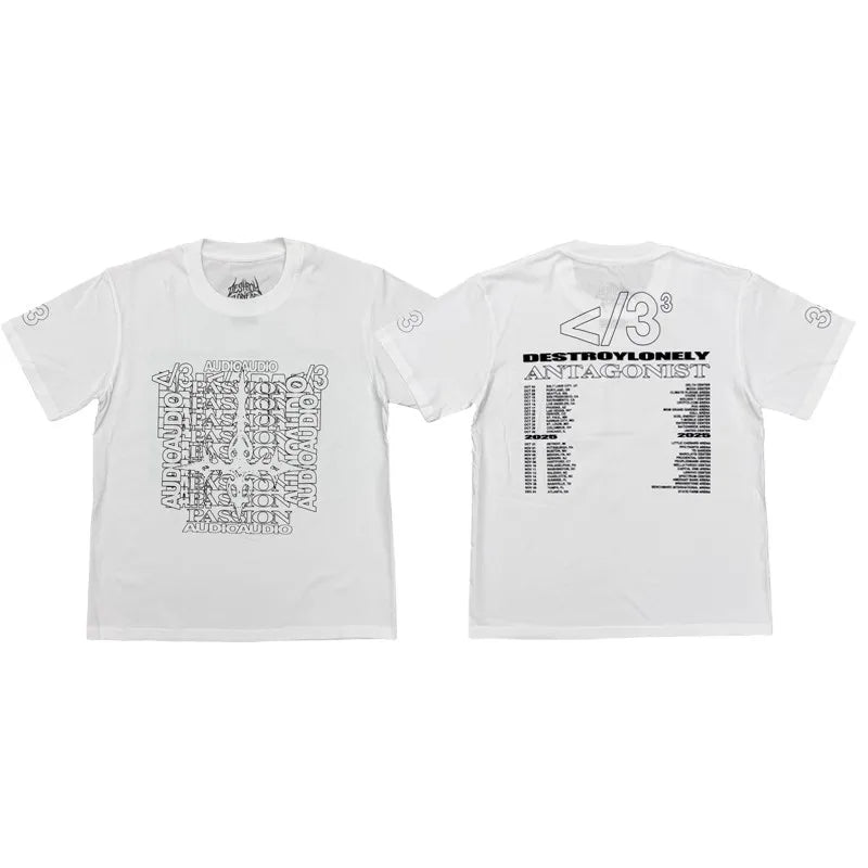 White Statement Bold Print Graphic Tee