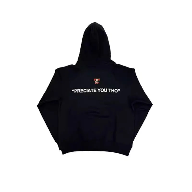 Black Smoking Preciate Graphic Hoodie