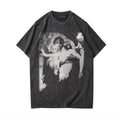 Charcoal Virgin Mary Cross Graphic Tee