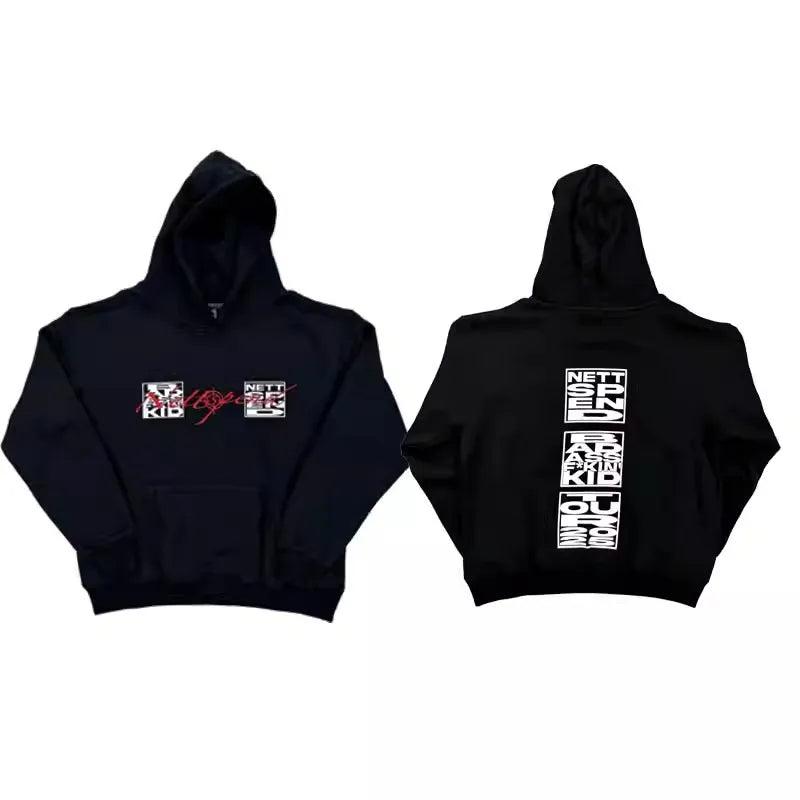 Black Hot Invert North Graphic Hoodie