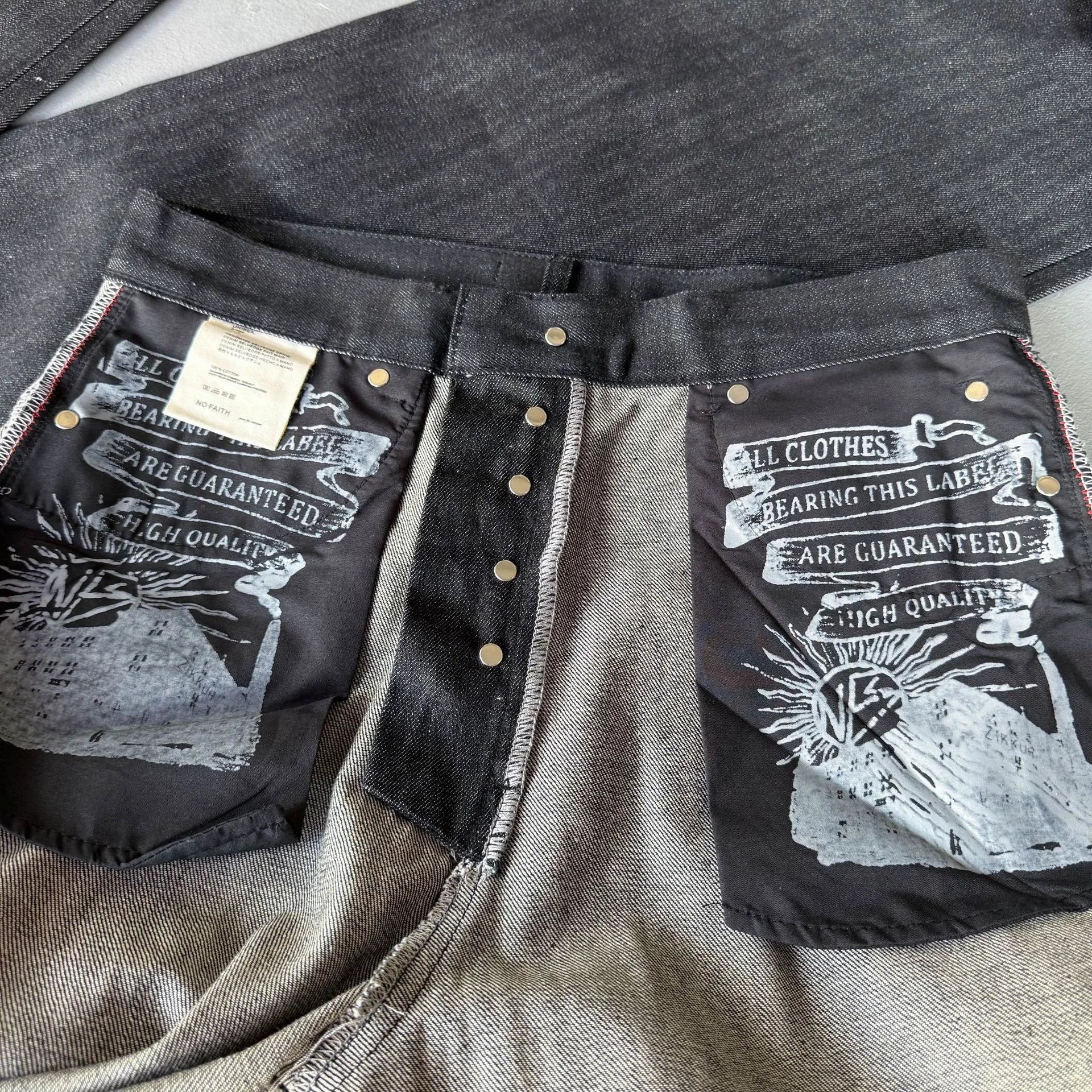 Black Baggy Wide-Leg Jeans