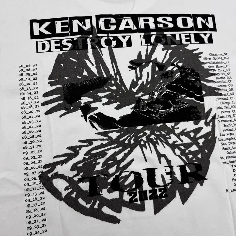 White Destory Lonely Graphic Tee