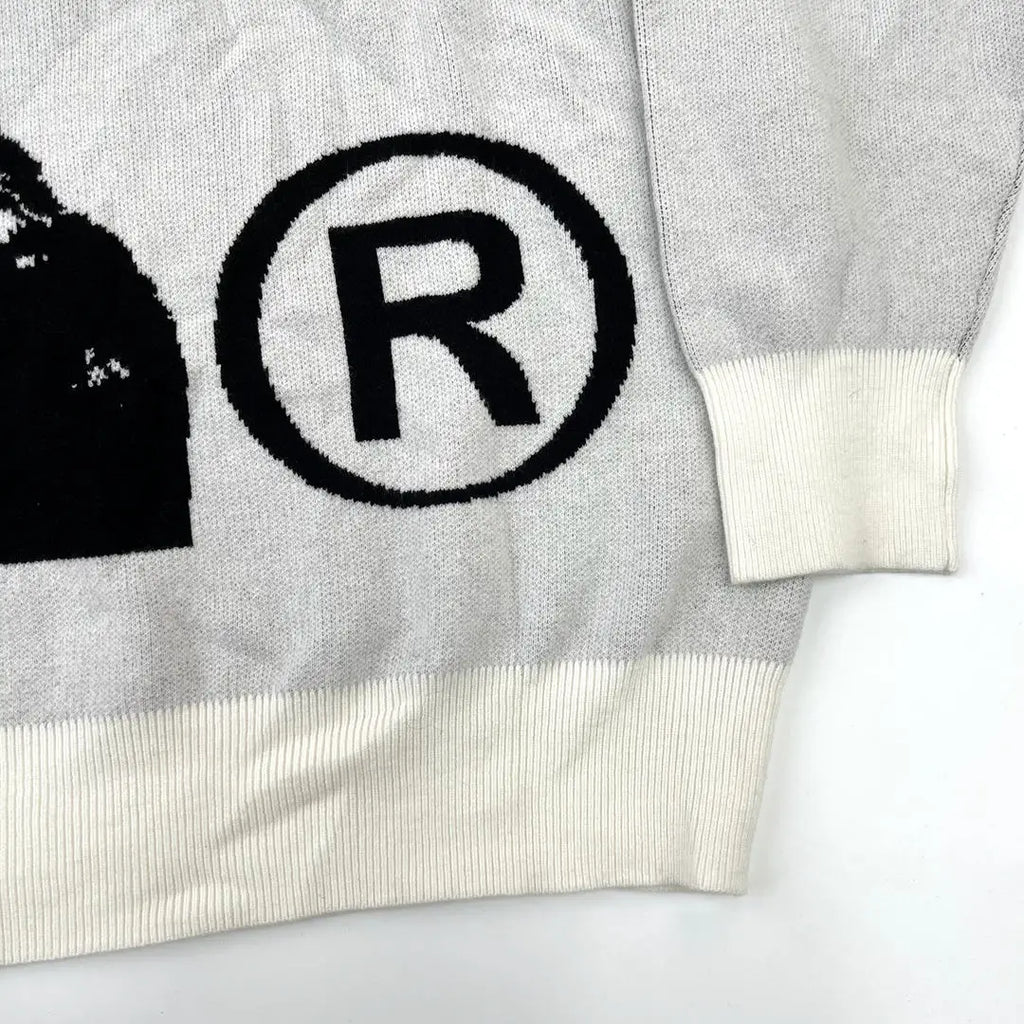 Navy Knit Plug Graphic Sweater