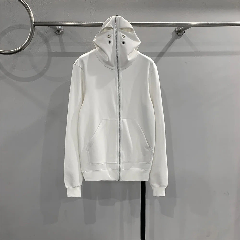 Black Four Graphic Zip Hoodie