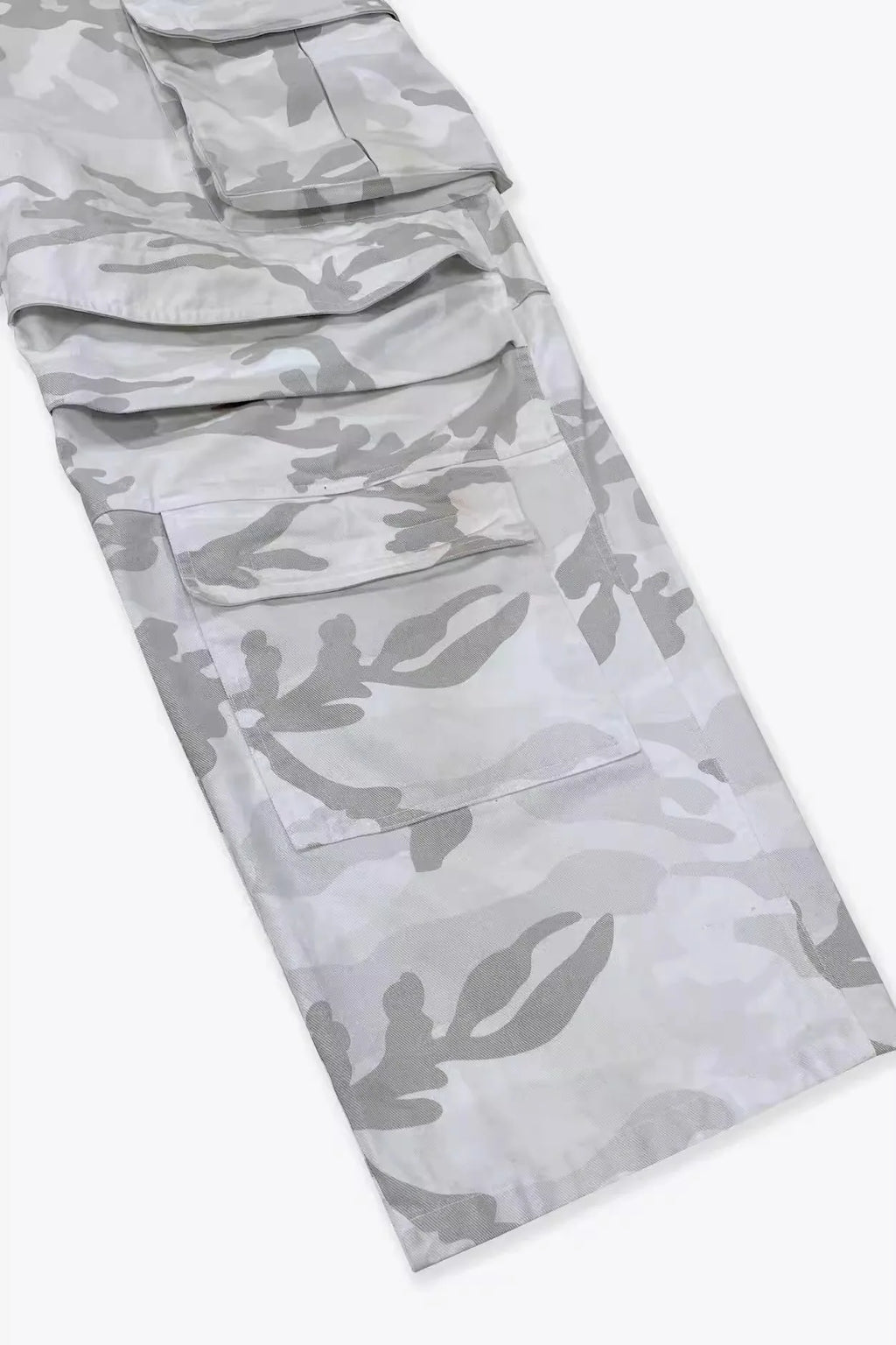 White Snow Camo Camouflage Graphic Jeans