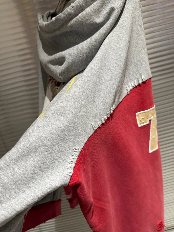 Beige Statement Graphic Hoodie