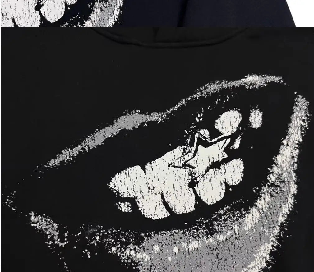 Black Alterego Pop Smile Graphic Hoodie