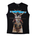 Black Jesus Cross Star Graphic Tank