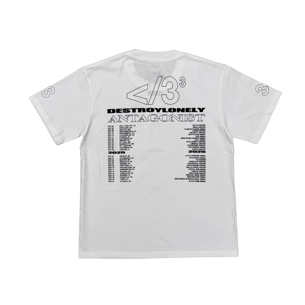 White Statement Bold Print Graphic Tee