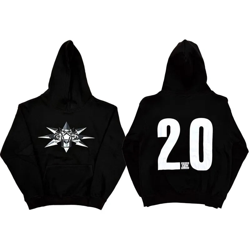 Black Cross Graphic Hoodie