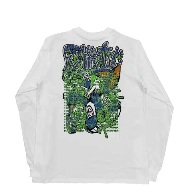 White Psykotic Bunny Longsleeves Graphic Tee
