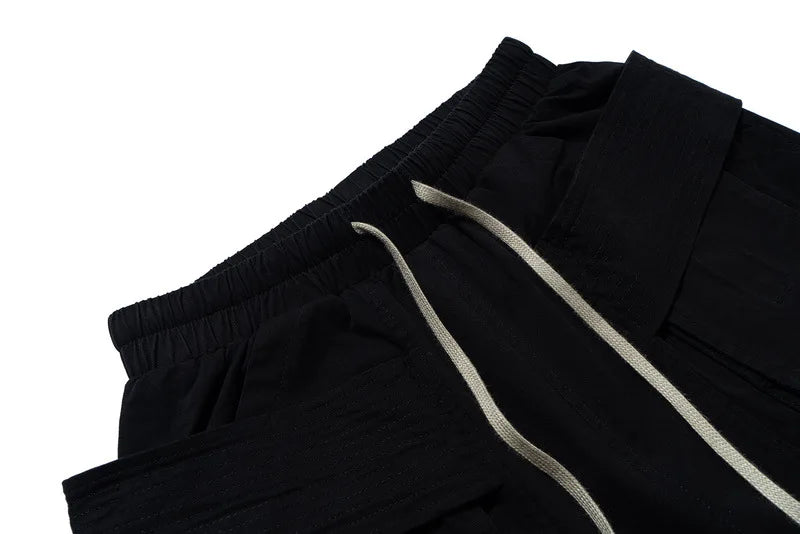 Black Tactical Bold Artwork Cargo Pants