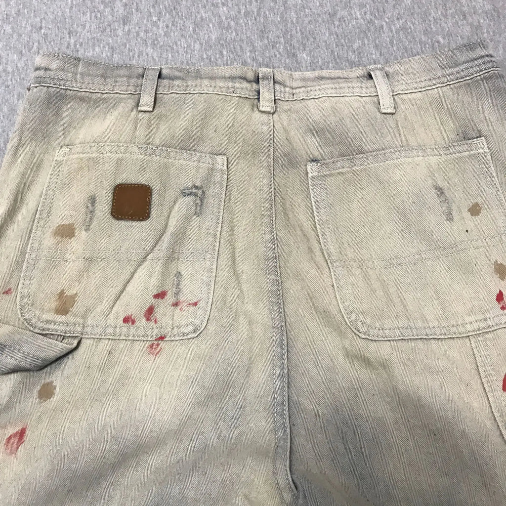 White Blood Straight-Leg Jeans