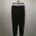 Black Side Metal Rivets Cargo Pants