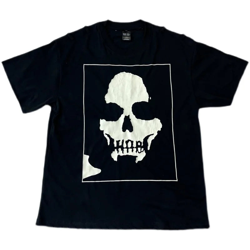Black Skull Head Graphic Tee