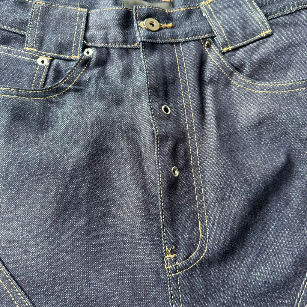White Statement Straight-Leg Jeans