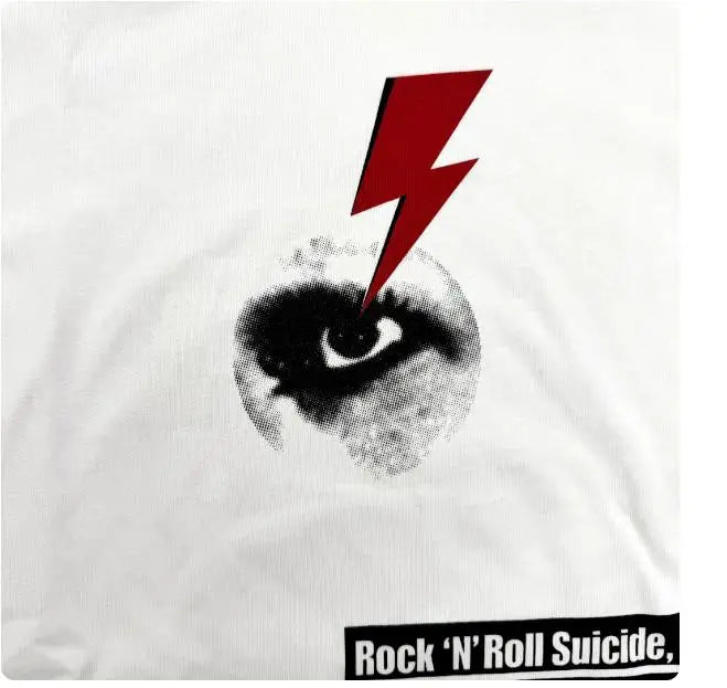 Gray David Bowie Long-Sleeve Graphic Tee