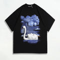 Black Swan Face Reflection Graphic Tee