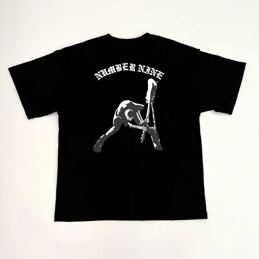 Beige Skull Head Guitar Graphic Tee
