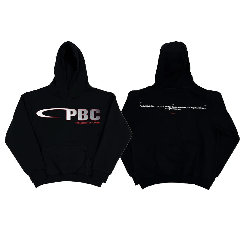 Black Complex Graphic Hoodie