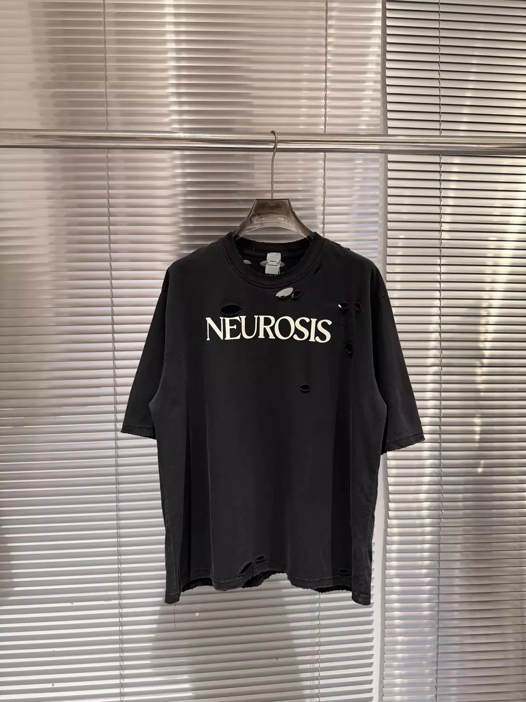 Charcoal Distressed Graphic Tee
