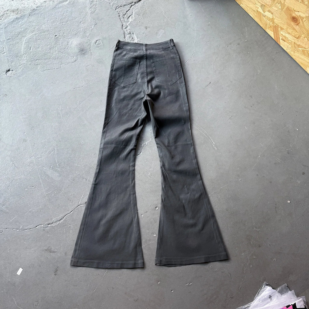 Black Bold Print Straight-Leg Jeans