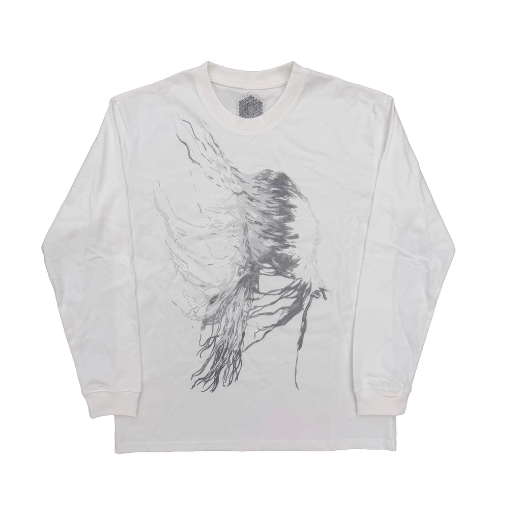 White Horse Sleeves Long-Sleeve Graphic Tee