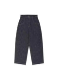 Charcoal Statement Bold Print Straight-Leg Jeans