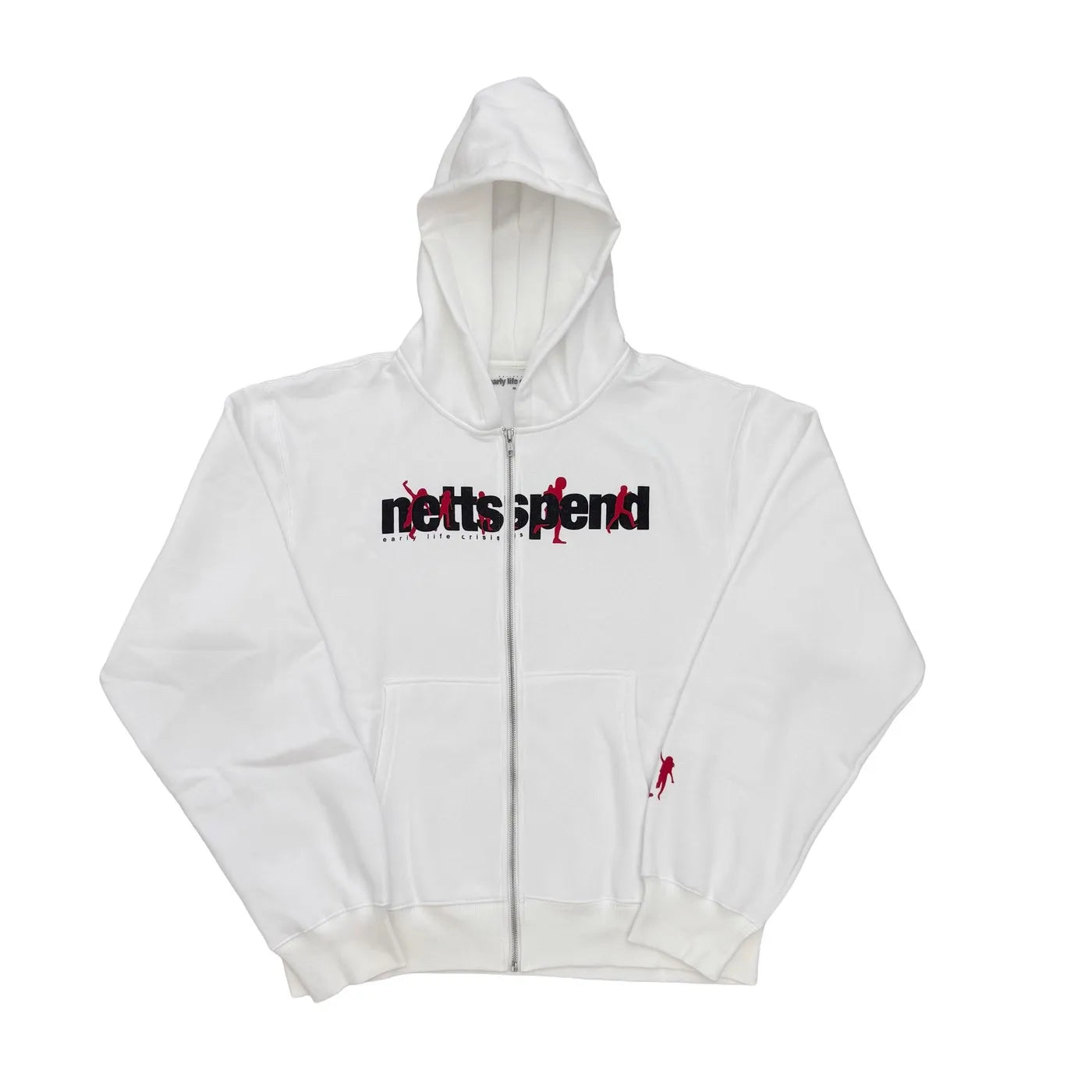 White Hot Euro Graphic Zip Hoodie