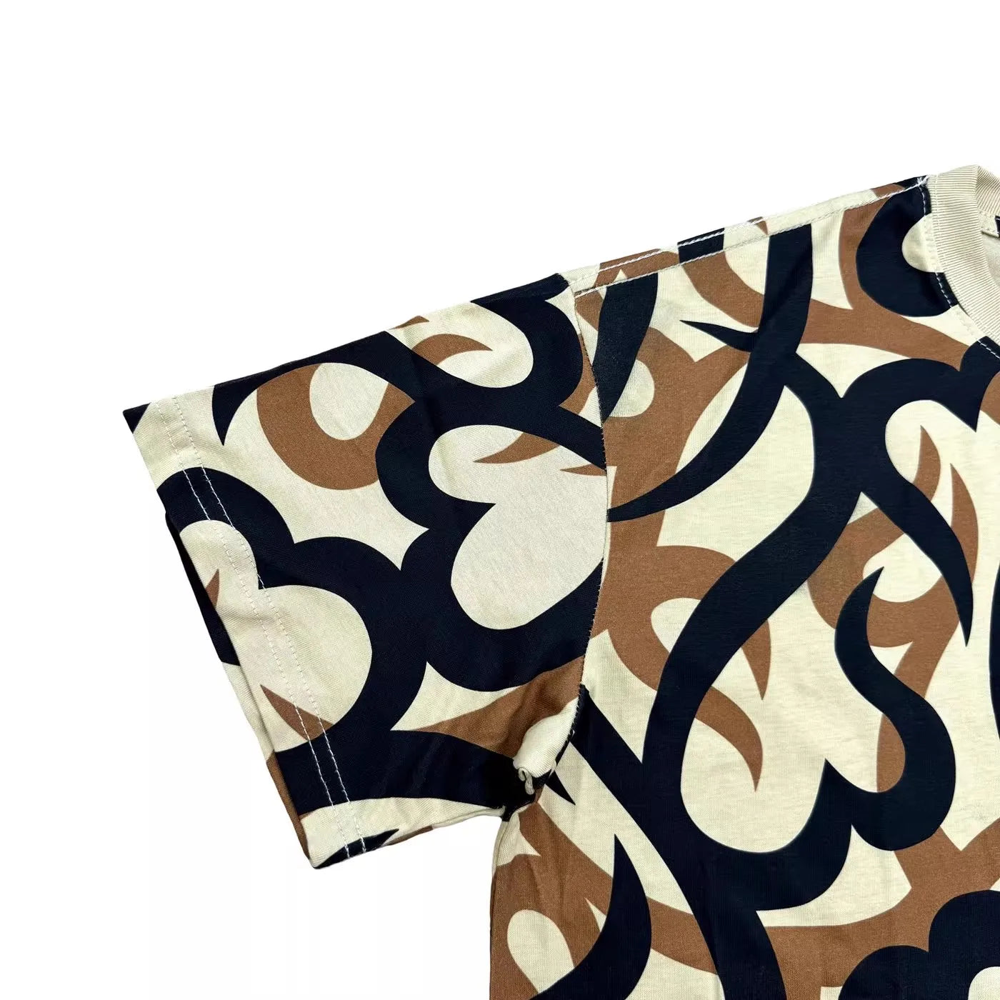 Black Tribal Heart Camo Graphic Tee