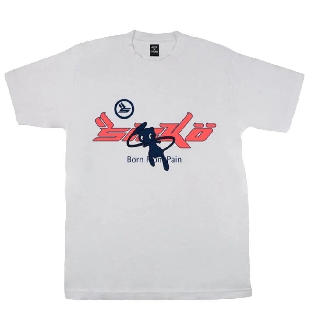 White Foaming Born Pain Graphic Tee