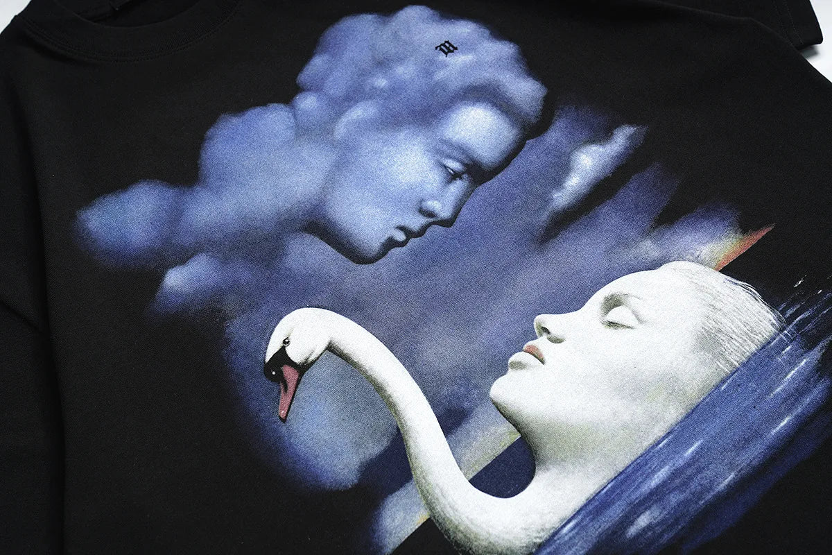 Black Swan Face Reflection Graphic Tee