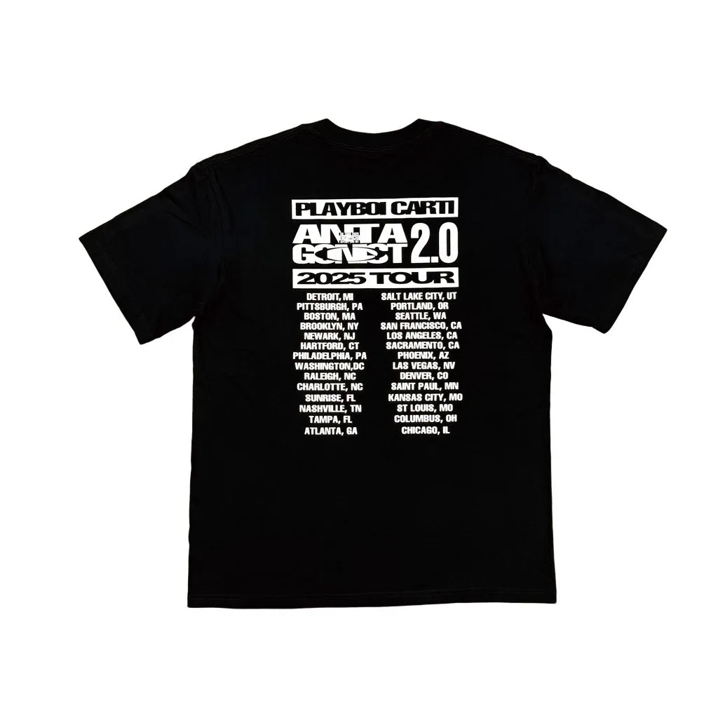 Black Statement Abstract Collage Graphic Tee