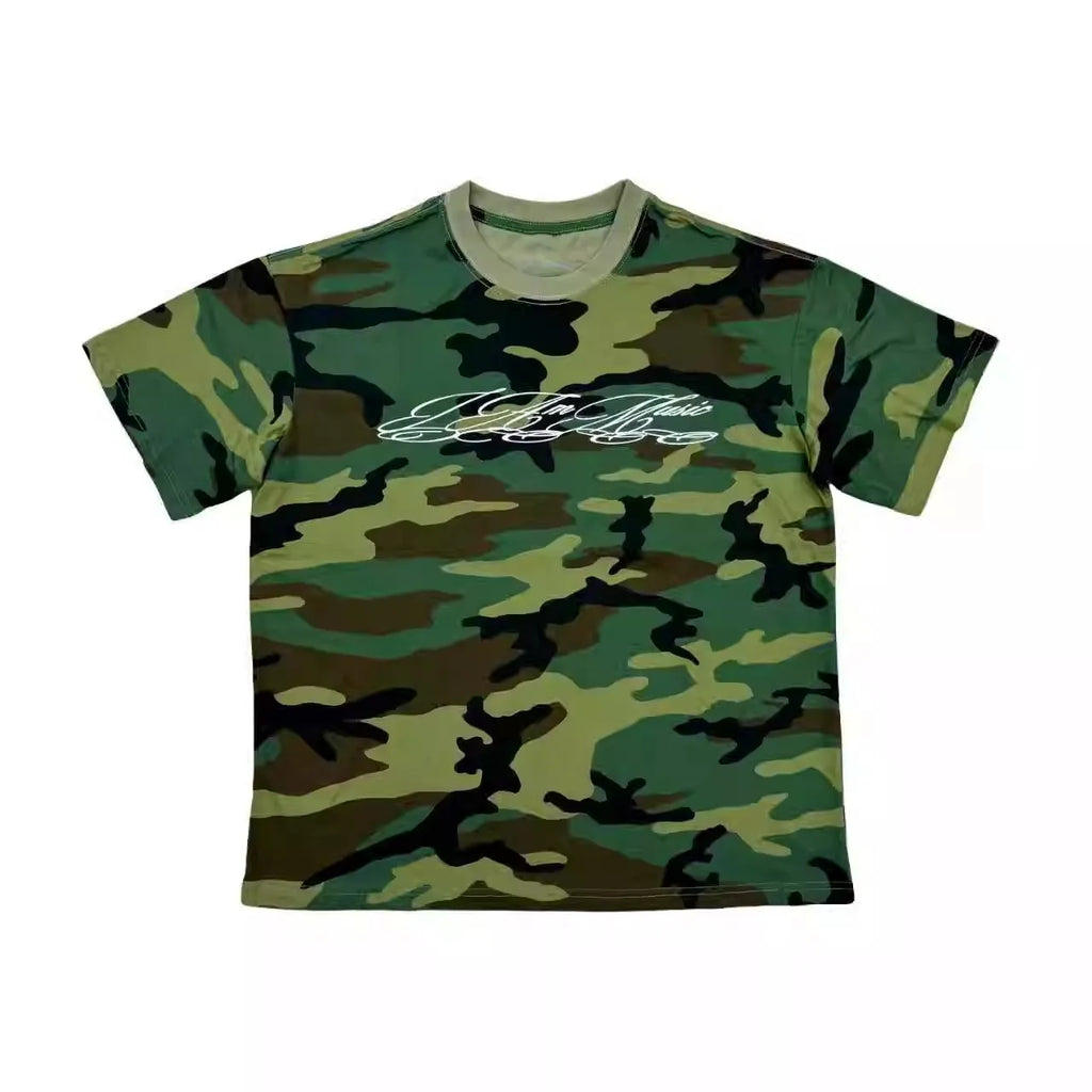 Black Music Bold Print Graphic Tee