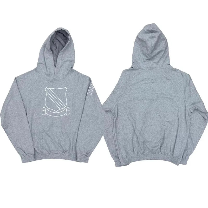 Emblem Grey Graphic Hoodie