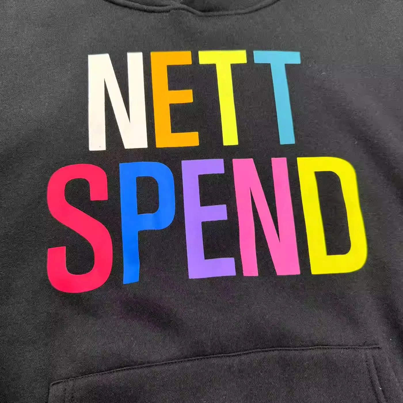 Black Hot Color Invert Graphic Hoodie