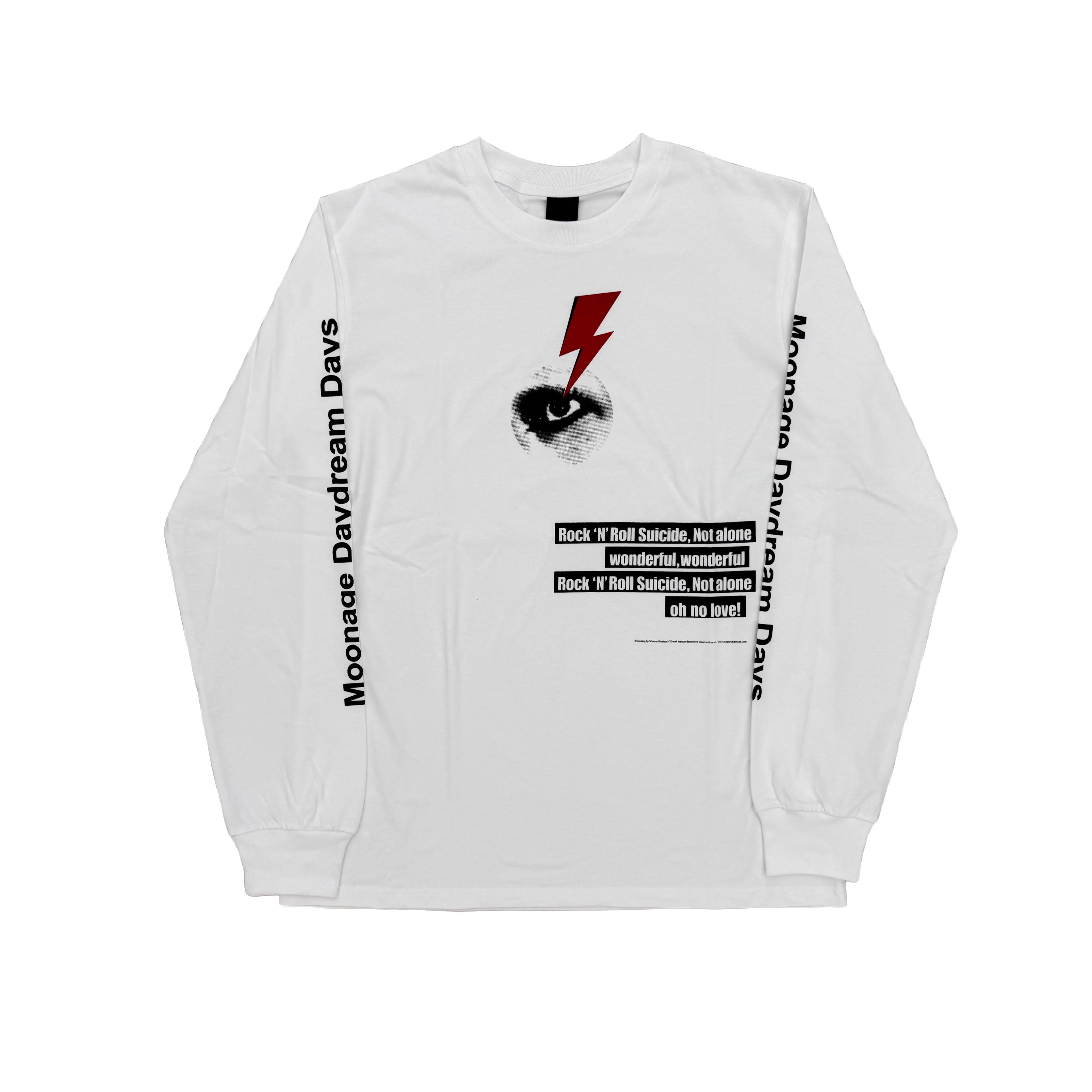 Gray David Bowie Long-Sleeve Graphic Tee