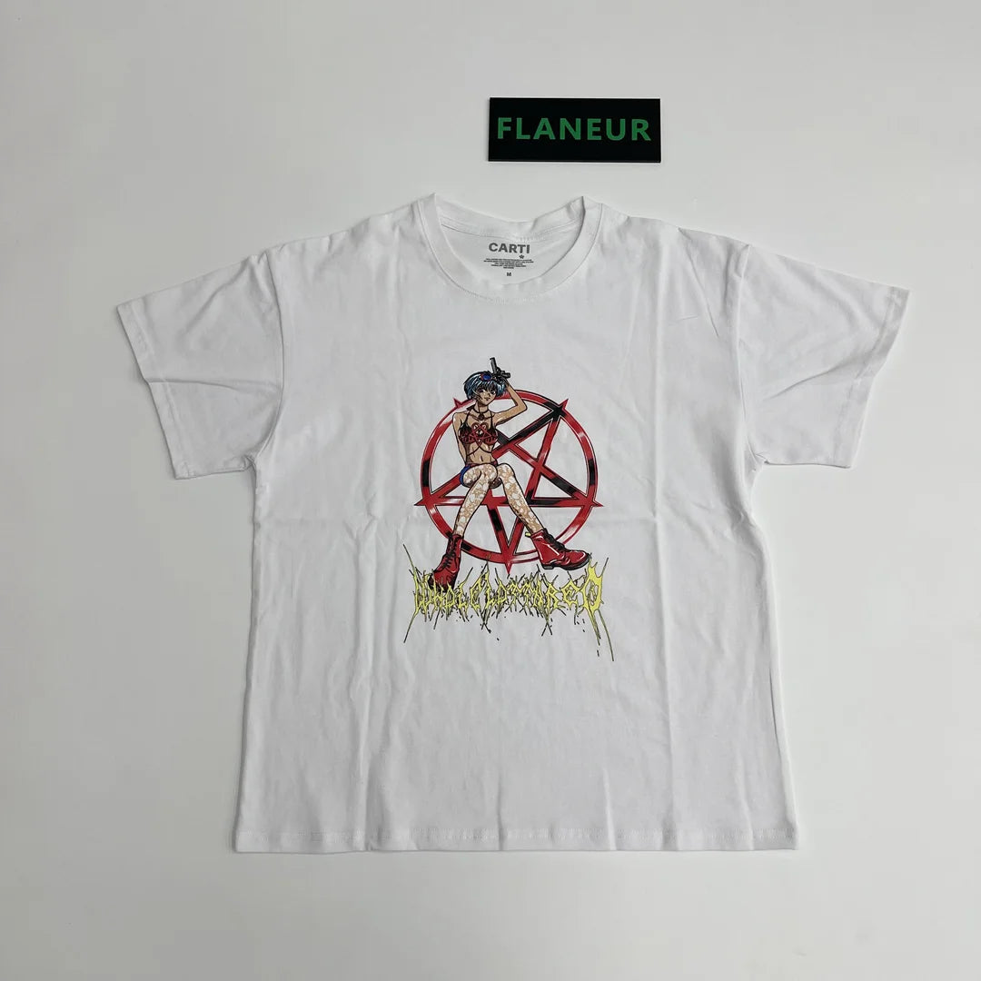 White Rolling Graphic Tee
